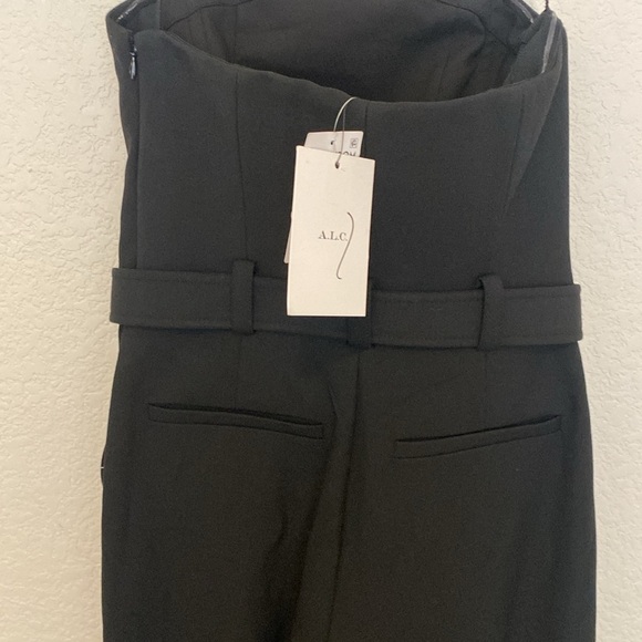 ALC Kate Black Strapless Belted Jumpsuit NWT - Picture 8 of 12
